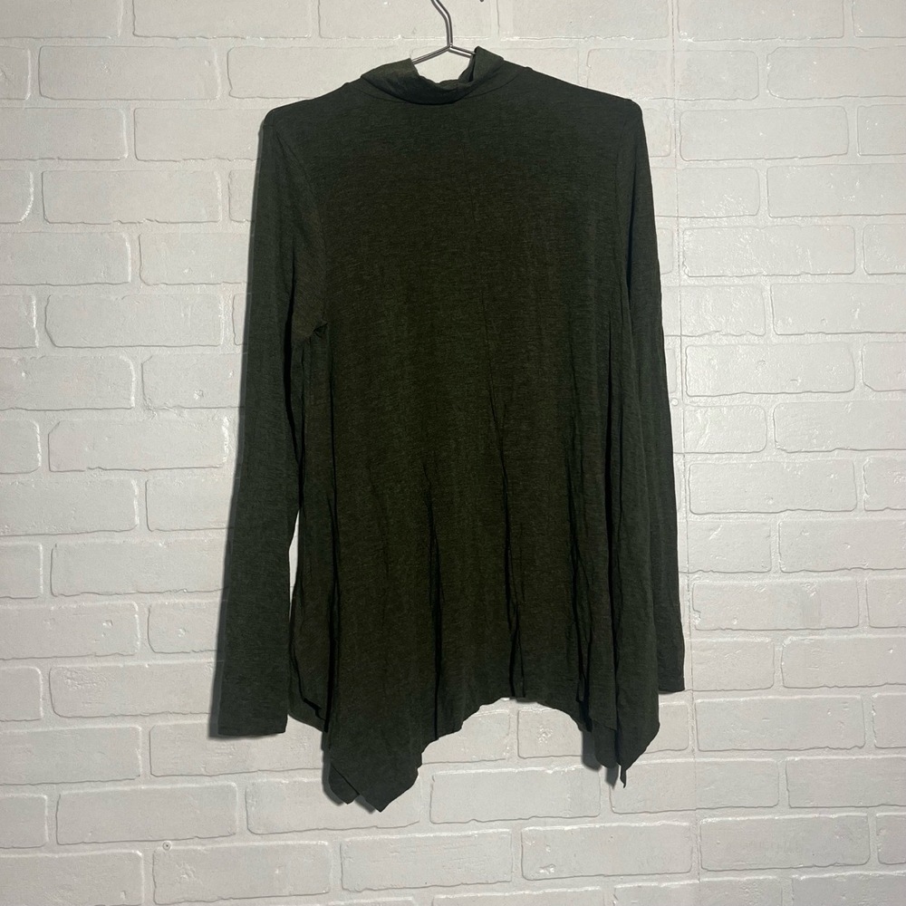 AMERICAN EAGLE OUTFITTERS Womens Turtle Neck Tunic Top Green Soft & Sexy Medium - Picture 2 of 5